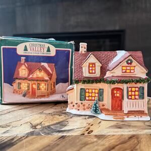 1993 Vintage Two Story Lit Home Christmas Valley Original Collectors Series-Flaw